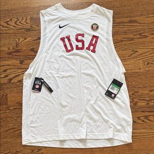 Nike White USA Tank